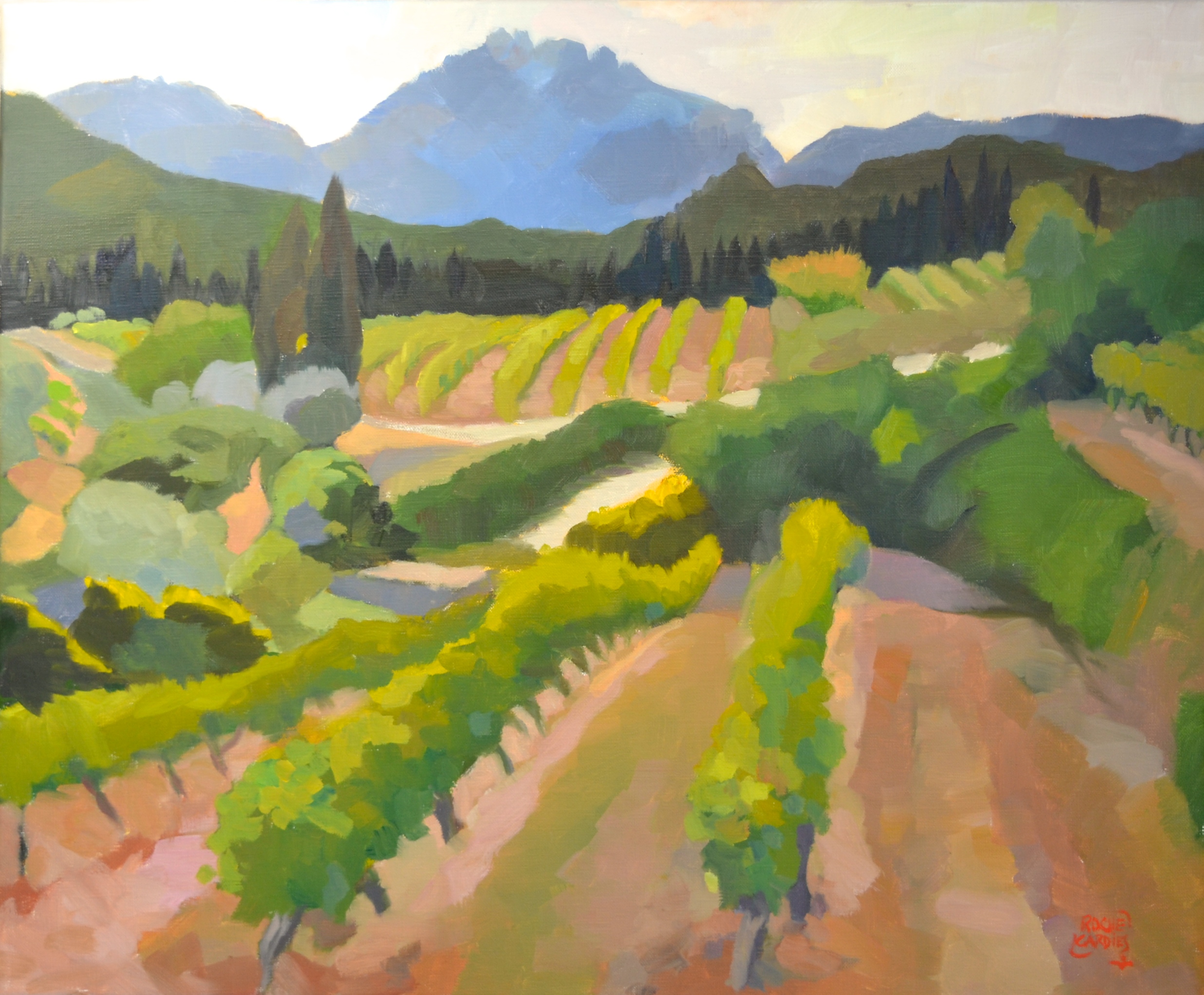 2025 Provence, Près de l'abbaye du Barroux, avant les compiles 61X50 cm