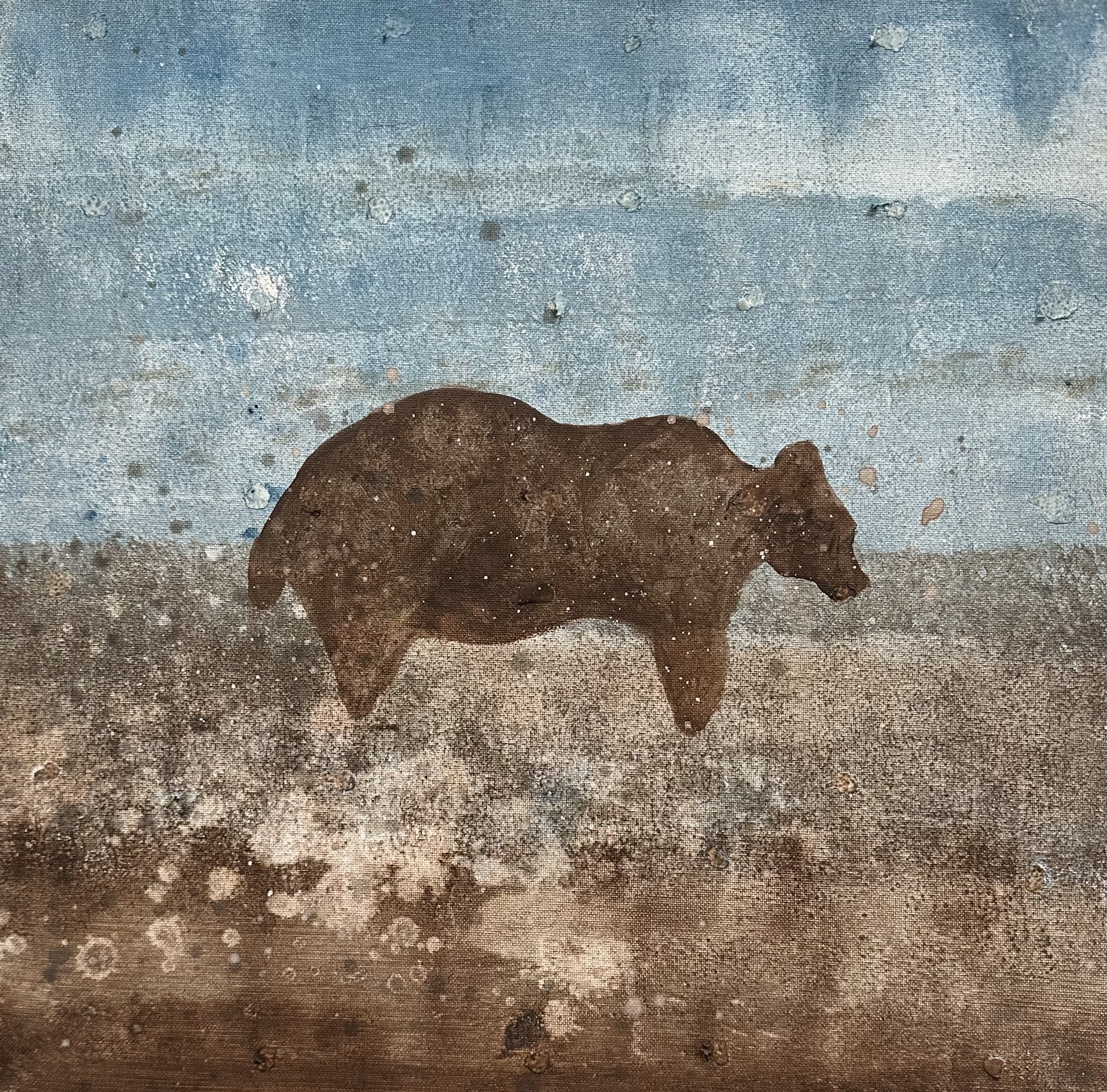 2025 OURS MARRON 50X50 cm