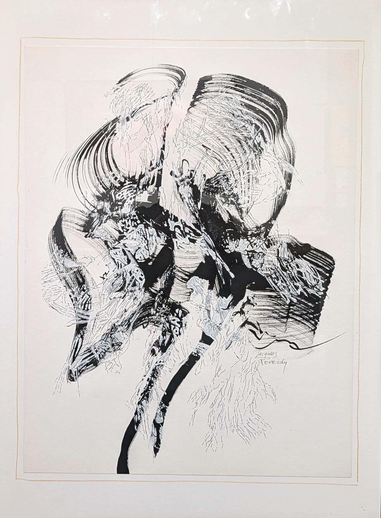 L'ombre du mur 2025 papier 65X50 cm