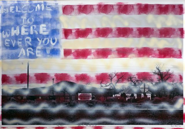 Welcome to where ever you are 70 x 100 cm